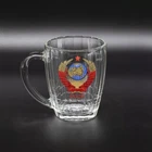 Beer mug beer glass USSR CCCP 500ml measuring mug glass sauna Баня Кружка Пиво