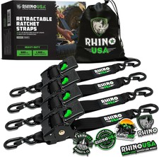 Rhino USA 2 x 10 Retractable Ratchet Straps (...