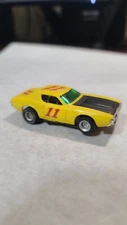 AURORA AFX DODGE CHARGER YELLOW / BLACK #11 Nice Shape Vintage Slot Car