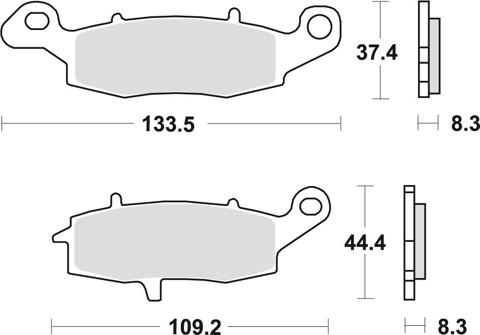 Plaquettes de frein métal fritté KH231 Sinter Street pour motos Kawasaki