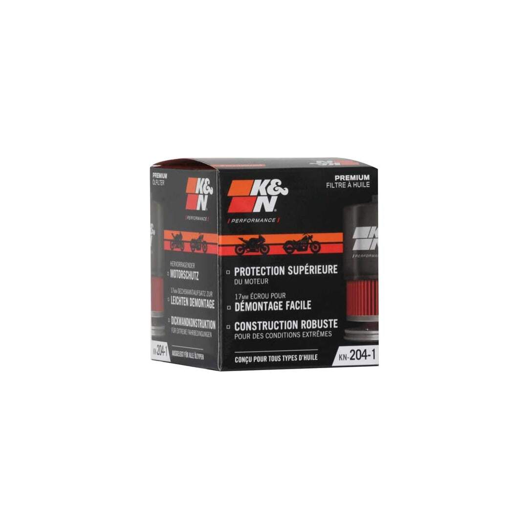 K&N Oil Filter Motorcyle/ATV Honda Kawasaki Yamaha CB CBR R1 R6 YFM KVF KN-204-1