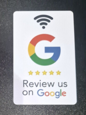 NFC Google Kundenbewertungskarte weiß - Steigern Sie Ihre Geschäftsbewertungen in Sekunden