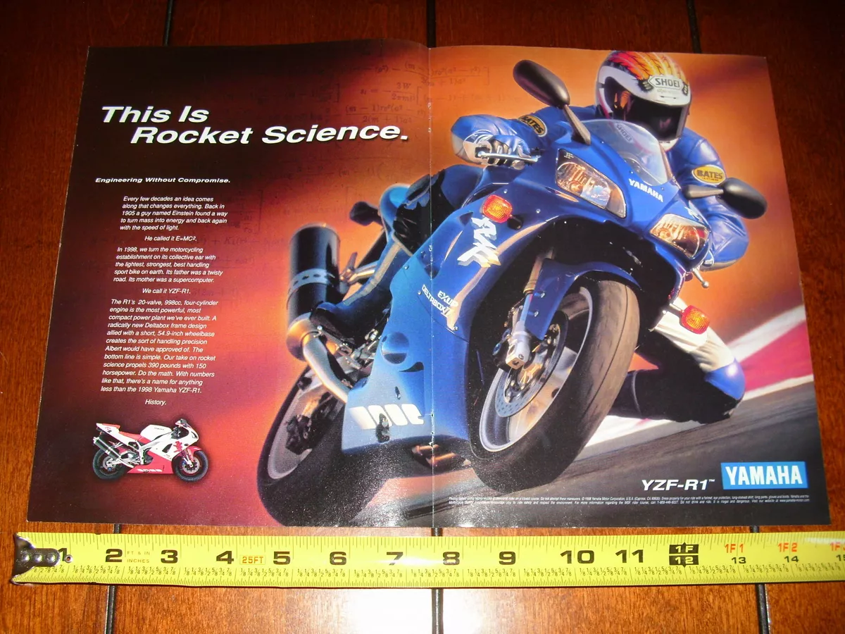 1998 YAMAHA YZF R1 ORIGINAL 2 PAGE AD eBay