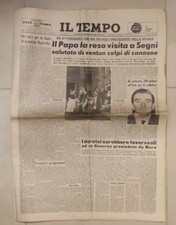 GIORNALE ORIGINALE VISITA PAPA GIOVANNI XXIII A SEGNI MAGGIO 1963