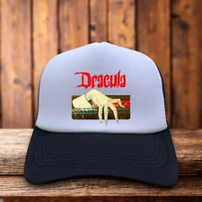 Dracula Mens Trucker Hat Black Snapback Bram Stoker Classic Vampire Transylvania