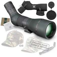 Vortex Optics Razor HD 27-60X85 Angled Spotting Scope w/ Free Hat and Pen Bundle