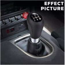 5 Speed Manual Aluminium Gear Stick Shifter Lever  Leather Shift Knob Universal