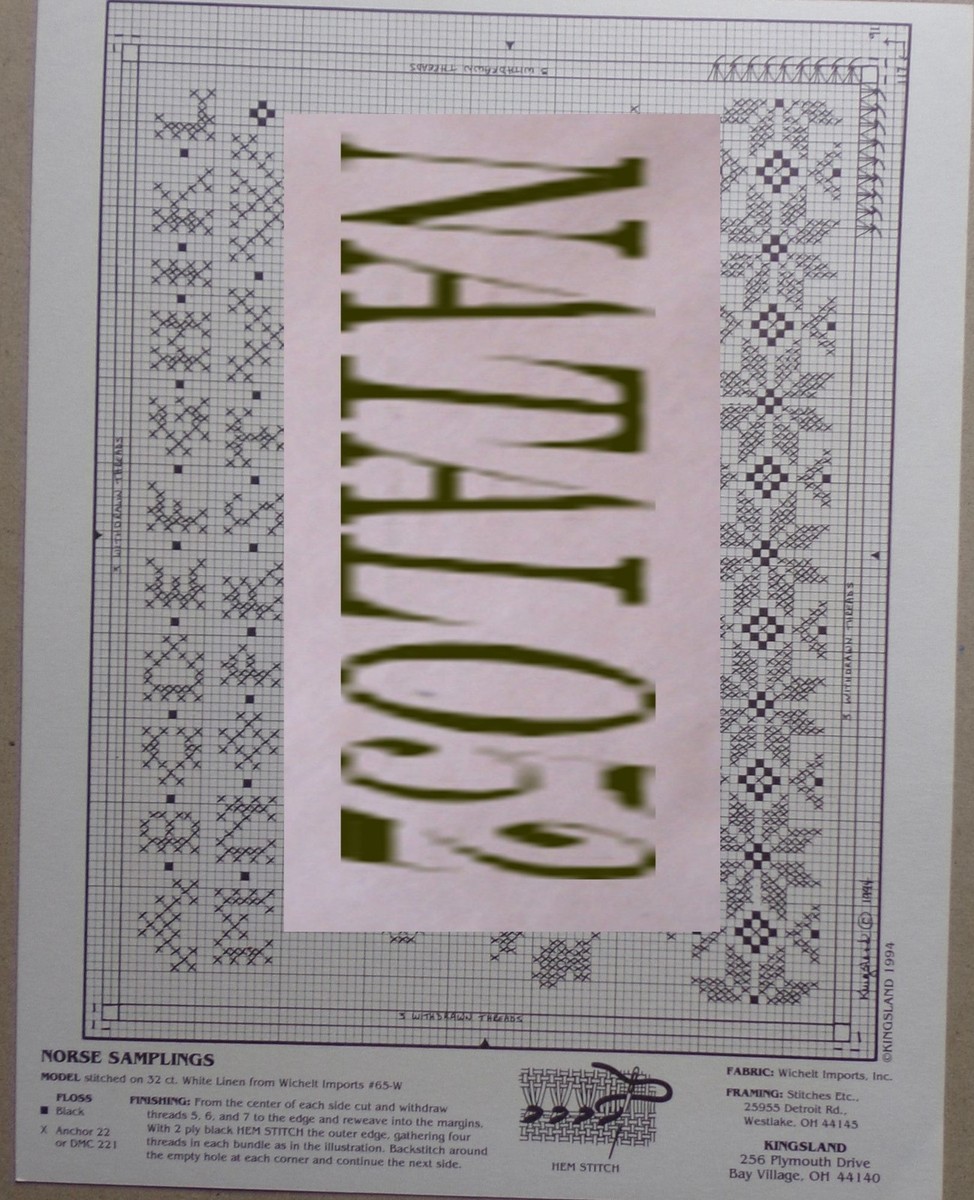 GRILLE POINT DE CROIX - LA ROSERAIE des ANGES - réf : 1026 EUR 6,00 - IT