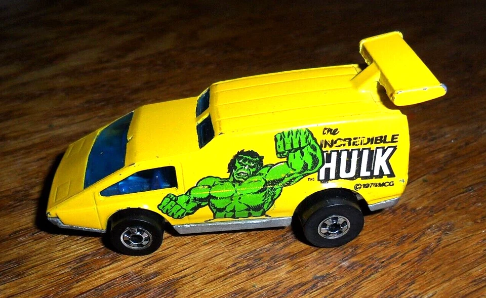 Mattel Hot Wheels 1976 1/64 alerón deportivo Incredible Hulk Marvel Van BW Ex Foto 2 de 4
