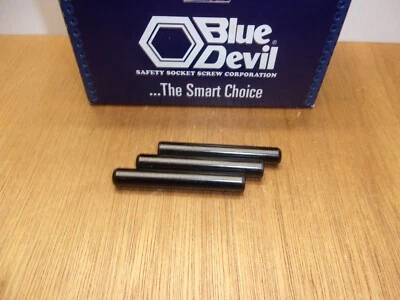 (Qty.3) 7/16" X 3" Dowel Pins Blue Devil Black Oxide Alloy Steel USA