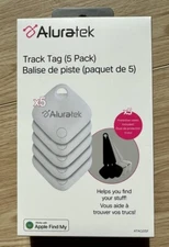 5x Aluratek Track Tag Tracker With for Apple Find My [ios Only] - ATAG01F - NEW!