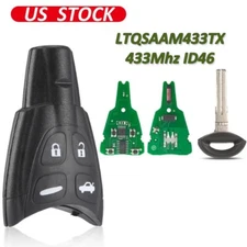 For 2003 2004 2005 2006 2007 2008 2009 Saab 9-3 93 Replacement Remote Key Fob 4B