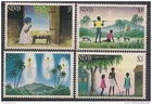 Nevis 1983 Christmas Nativity Angels Children Sheep Palm Trees Star 4v MNH