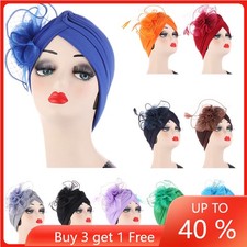 Muslim Women Hijab Turban Flower Head Scarf Chemo Cap Bonnet Hair Loss Cover Hat