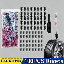 100PCS Tire Repair Screws Kit With Screwdriver 3 Sizes Rubber Plugs Flat Tires R
