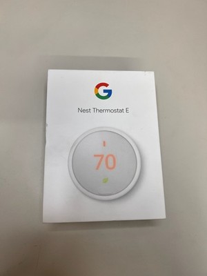 Google Nest Thermostat E Smart WiFi Programmable Thermostat White GA01334