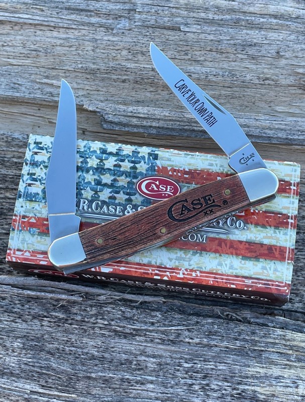 CASE XX ** 2017 CARVE YOUR OWN PATH NATURAL SMOOTH MUSKRAT KNIFE KNIVES