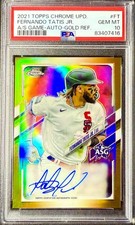 2021 Topps Chrome Update Fernando Tatis Jr. Auto RARE Allstar Gold /50 SSP POP 9