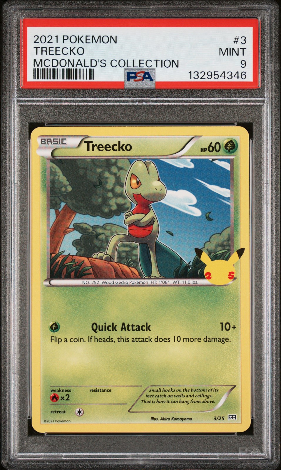 2021 POKEMON MCDONALD'S COLLECTION #3 TREECKO PSA 9