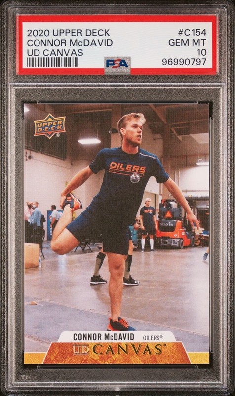 2020-21 Upper Deck UD Canvas Connor McDavid #C154 PSA 10