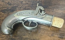 Brass Style Black Powder Gun Wine Bottle Stopper 6" Long Conversation Piece