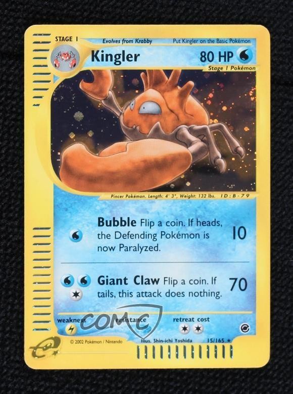 Kingler Holo Pokemon e-Card Series Expedition #15 2002