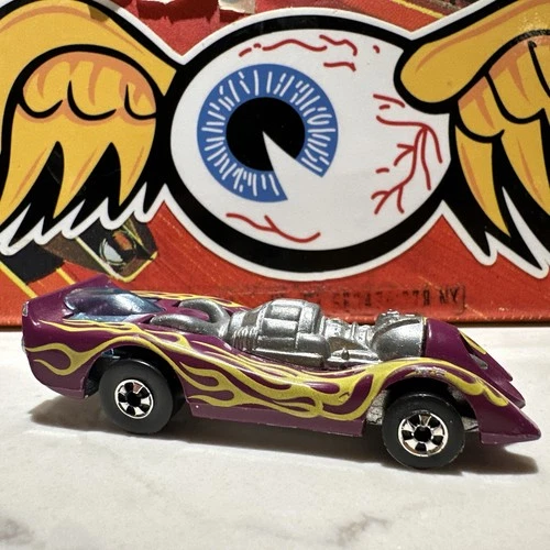 1977 Hot Wheels JET THREAT PLUM ENAMEL Blackwall Near Mint