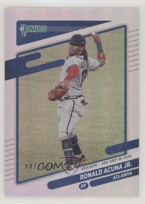 2021 Panini Donruss Season Stat Line 47/400 Ronald Acuna Jr #192 aw2