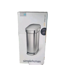 Simplehuman Stainless Steel Slim Trash Can Brushed 45L Liner Rim Kitchen Step