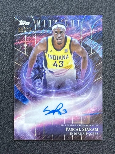 2025-26 Topps Midnight Stroke Of Midnight Auto 05/12 Pascal Siakam