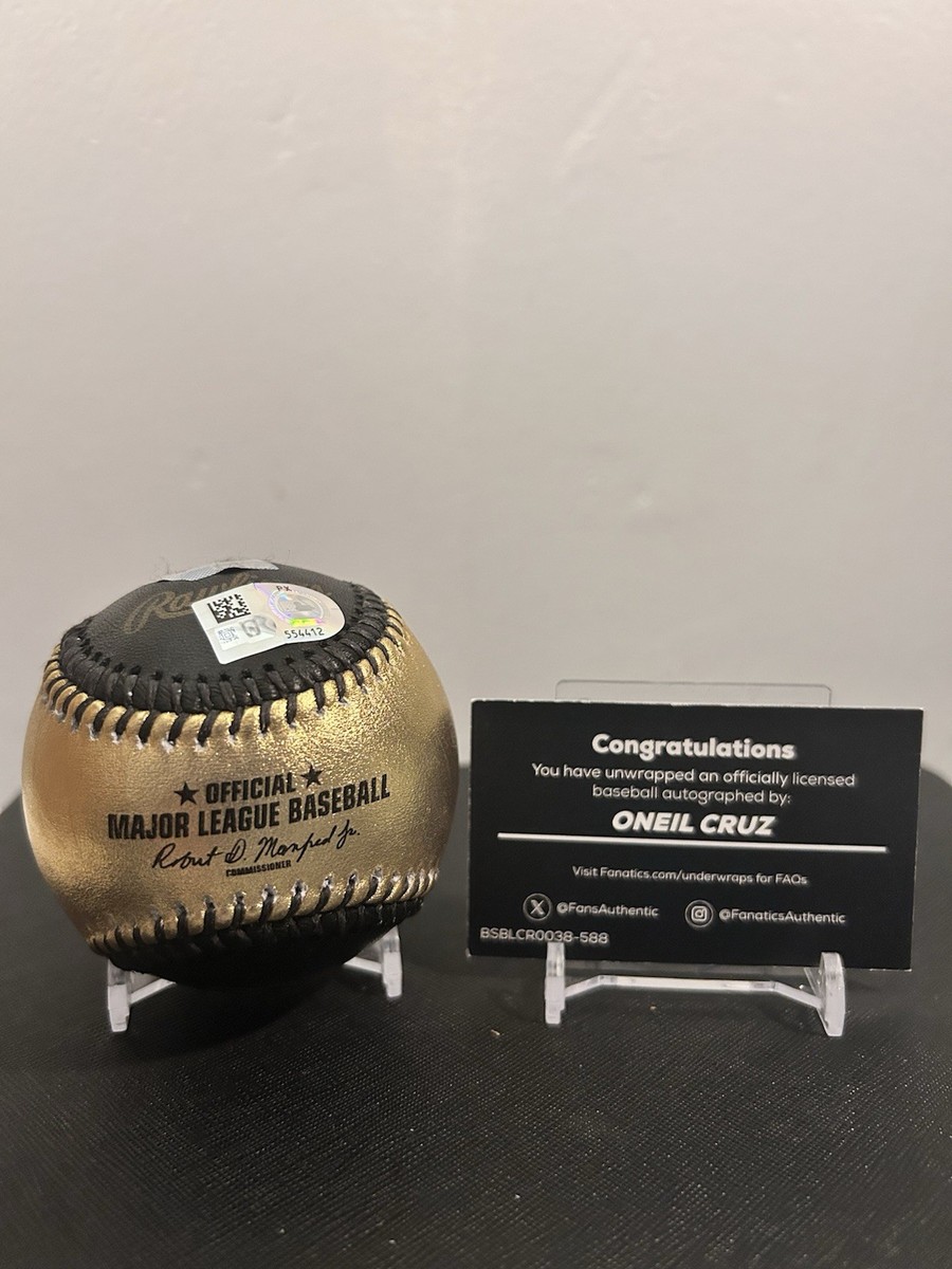 り*る様 【SALE】MLB パイレーツ　オニール・クルーズ　直筆サイン　ユニホ 2025 Under Wraps Oneil Cruz Signed Baseball Black Gold Rare