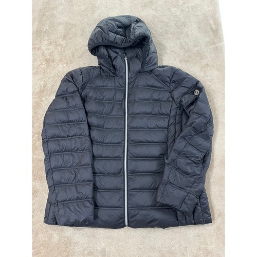 Michael Kors  Packable Down Fill Jacket Hooded Puffer Coat Womens XL Black EUC