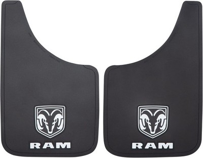 Plasticolor RAM 000490R01 Mud Guard Set with White Logo for 2019 - Left & Right