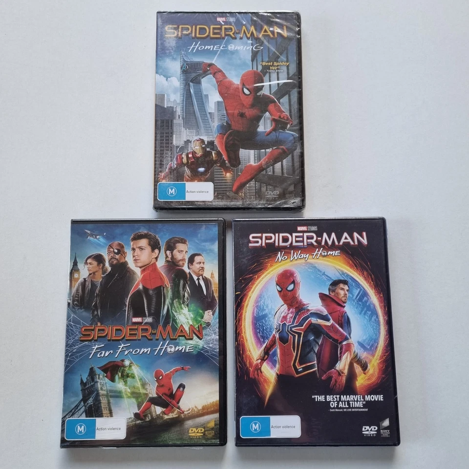 Spider-Man - Far From Home / Homecoming / No Way Home (DVD, 3-Disc) PAL Region 4 - Image 3 of 4