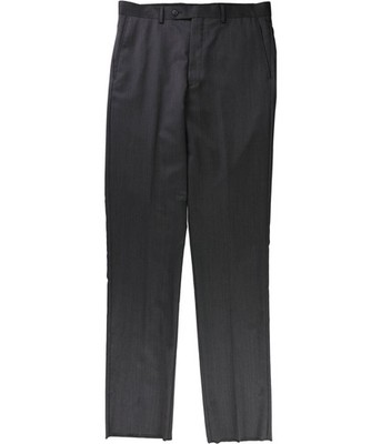 Vince Camuto Mens Stripe Dress Pants Slacks, Grey, 33W x UnfinishedL
