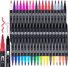 Dual Brush Marker Pens, 36 Colors Art Markers with Fine and Brush Tip Coloring M