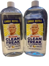 Mr Clean Clean Freak Deep Cleaning Mist Lemon Zest Large Refill 30.9oz Lot of 2
