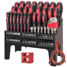 SUNHZMCKP 124-Piece Magnetic Screwdriver set, Includes Slotted, Phillips, Poz...