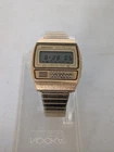 Vintage Working  Seiko C359-5019 Rare GOLD TONE Calculator Alarm Quartz watch