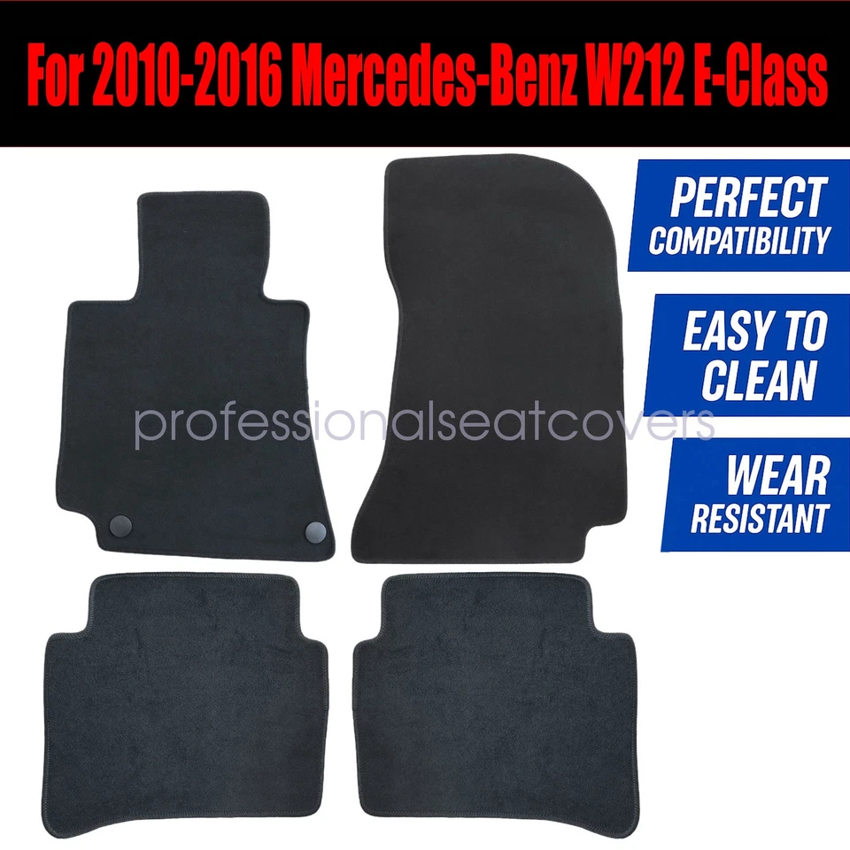 Floor Mats Carpet Velour For 2012 2013 2014 2015 2016 Mercedes-Benz W212 E-Class - Image 3 of 4