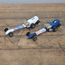 Vintage Redline Era Hot Wheels 1970 Snake & Mongoose Rail Dragsters The Pair 