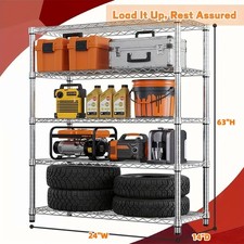 Garage Shelving Storage Shelves 5 Tier, Multi-Functional Storage Shelf Heavy