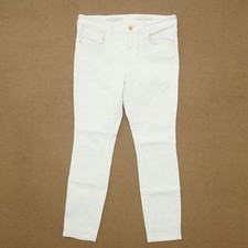 Pilcro and the Letterpress Script White High Rise Skinny Crop Jeans Size 30