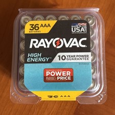 Rayovac AAA High Energy Batteries 36 Pack - Triple A Batteries 2033 Expiration