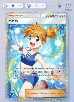 Pokemon TCG Pocket - Misty - 2  Trainer - ENGLISCH - Fast Trade