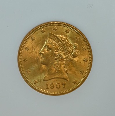 1907 $10 GOLD Gold Liberty NGC graded MS63 Free shipping!!! | eBay