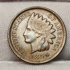 1896 Indian Head Penny Cent AU Almost Uncirculated Full Liberty Diamonds IC96Bk