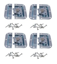  4 PACK RELIABLE HARDWARE A3020D Recessed Butterfly Latch w/Align Dowel - ZINC