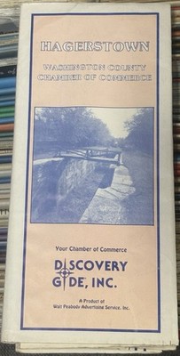 1980s Hagerstown Washington County Maryland Road Map