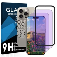 Jcjcly Iphone 16 Pro Max Screen Protector, Blue Light Blocking, Set Of 4, Gloss_